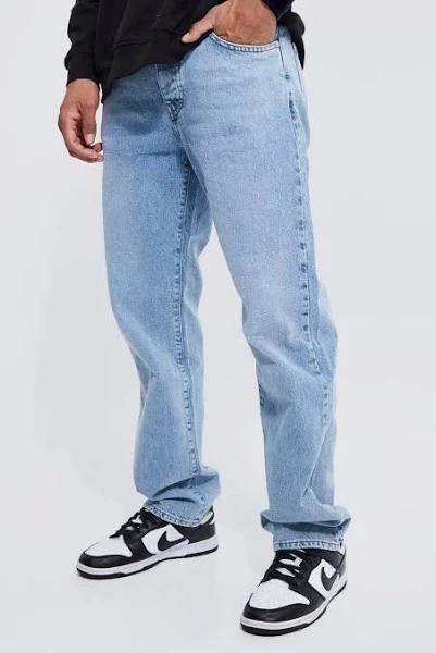 Mens Light Blue Relaxed Fit Carpenter Jeans