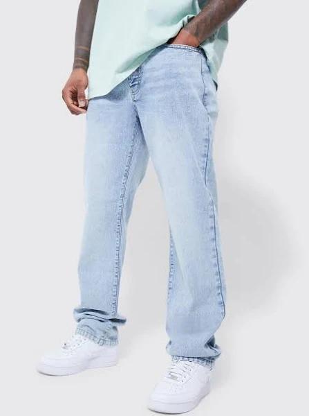Mens Light Blue Relaxed Fit Carpenter Jeans