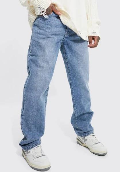 Mens Light Blue Relaxed Fit Jeans