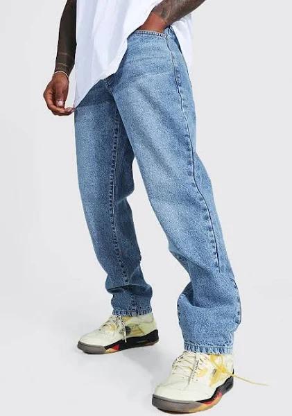 Mens Light Blue Relaxed Fit Jeans