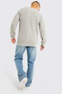 Mens Light Blue Relaxed Fit Rigid Flared Jeans