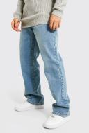 Mens Light Blue Relaxed Fit Rigid Flared Jeans