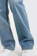 Mens Light Blue Relaxed Fit Rigid Flared Jeans