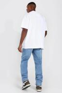 Mens Light Blue Relaxed Fit Rigid Jeans