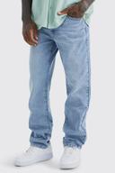 Mens Light Blue Relaxed Rigid Jean