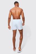 Mens Light Blue Short Length Pintuck Swim Shorts