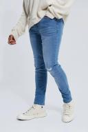 Mens Light Blue Skinny Stretch Knee Slash Jeans