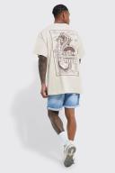 Mens Light Blue Slim Rigid Denim Shorts