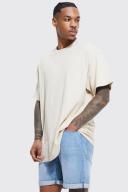 Mens Light Blue Slim Rigid Denim Shorts