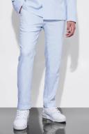 Mens Light Blue Slim Textured Suit Trousers