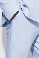 Mens Light Blue Slim Textured Suit Trousers
