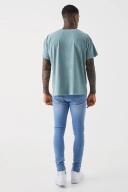 Mens Light Blue Super Skinny Stretch Jean