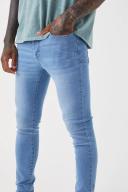 Mens Light Blue Super Skinny Stretch Jean