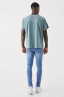 Mens Light Blue Super Skinny Stretch Jean