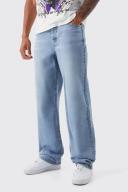 Mens Light Blue Tall Baggy Rigid Jean