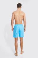 Mens Light Blue Tall Man Signature Mid Length Swim Shorts