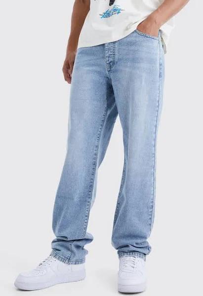 Mens Light Blue Tall Relaxed Rigid Jean