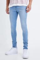 Mens Light Blue Tall Super Skinny Stretch Jean