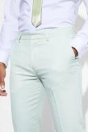 Mens Light Green Slim Micro Texture Suit Trousers