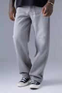Mens Light Grey Baggy Rigid Jeans