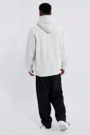 Mens Light Grey Basic Over The Head Hoodie