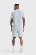 Mens Light Grey Basic Polo