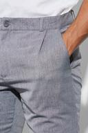 Mens Light Grey Fixed Waist Skinny Formal Short