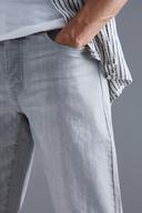Mens Light Grey Relaxed Fit Rigid Jeans