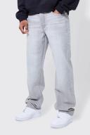 Mens Light Grey Relaxed Fit Rigid Jeans
