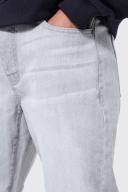 Mens Light Grey Relaxed Fit Rigid Jeans