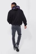 Mens Light Grey Skinny Stretch Ripped Biker Jeans