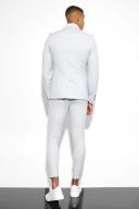 Mens Light Grey Super Skinny Micro Texture Suit Jacket