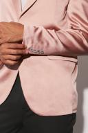Mens Light Pink Boxy Oversized Satin Blazer