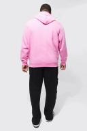Mens Light Pink Plus Lightweight Regular Fit Hoodie