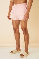 Mens Light Pink Short Length Cargo Bungee Swim Shorts