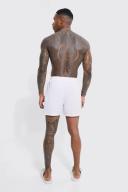 Mens Light Pink Short Length Seersucker Swim Shorts