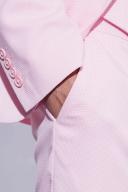 Mens Light Pink Skinny Micro Texture Suit Trousers
