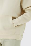 Mens Light Sand Bonded Oversized Scuba Hoodie