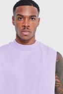 Mens Lilac Limited Embossed Drop Armhole Vest