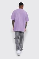 Mens Lilac Man Oversized Heavyweight Washed T-Shirt