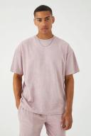 Mens Lilac Oversized Premium Towelling T-Shirt