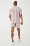 Mens Lilac Oversized Premium Towelling T-Shirt
