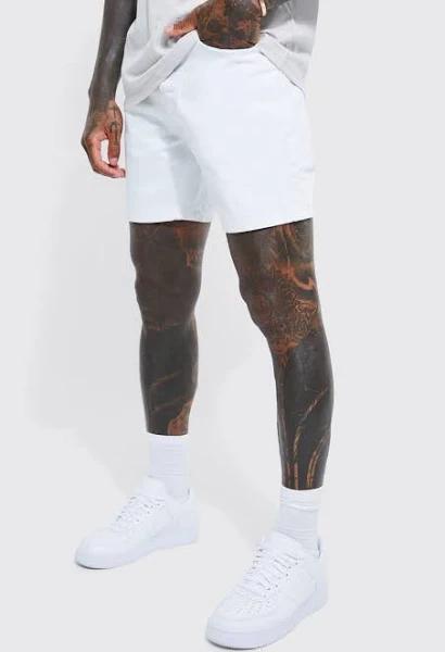 Mens Lilac Slim Fit Coloured Denim Short