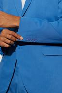 Mens Marine Blue Relaxed Fit Single Breasted Suit Jacket