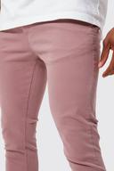Mens Mauve Fixed Waist Stretch Skinny Chino