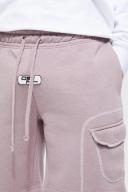 Mens Mauve Loose Slanted Cargo Jersey Short