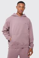 Mens Mauve Oversized Limited Premium Boxy Hoodie