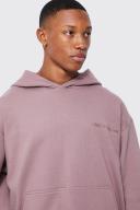 Mens Mauve Oversized Limited Premium Boxy Hoodie