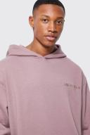 Mens Mauve Oversized Limited Premium Hoodie