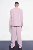 Mens Mauve Oversized Single Breasted Suit Jacket